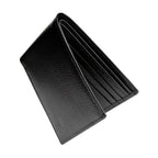 Black leather wallet on a white background